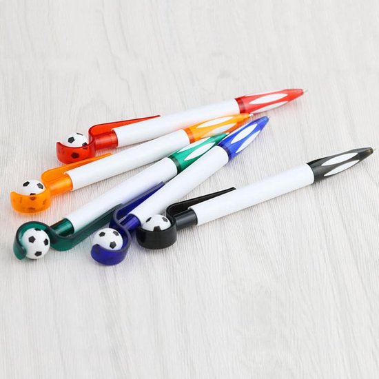 5-Pack Football Ballpoint Pens - Retractable & Non-Slip Grip - 1.0mm Black Ink for Smooth Writing - Image 5