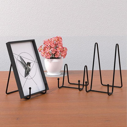 6 Inch Black Metal Display Stands - 3-Pack for Photos, Books & Art - Sturdy Metal Design - Image 3