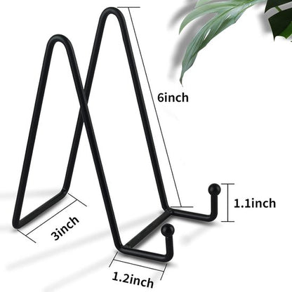 6 Inch Black Metal Display Stands - 3-Pack for Photos, Books & Art - Sturdy Metal Design - Image 6