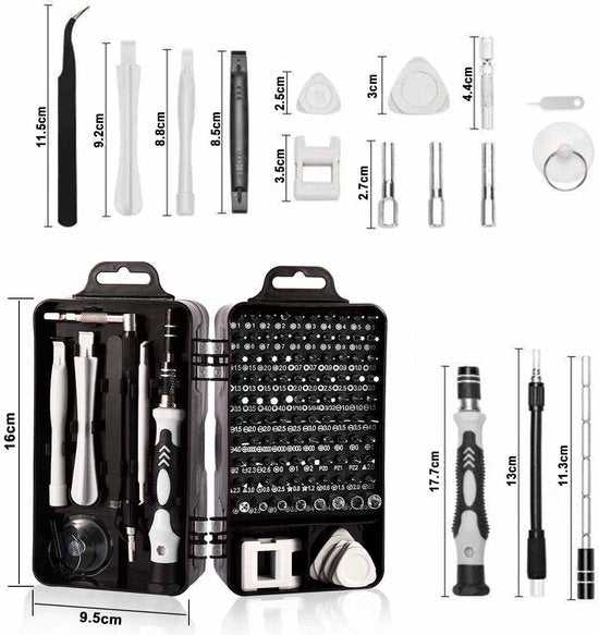 115-Piece Precision Screwdriver Set - Magnetic for Phone, Laptop & Electronics - Professional Repair Kit with Storage Case - Image 2