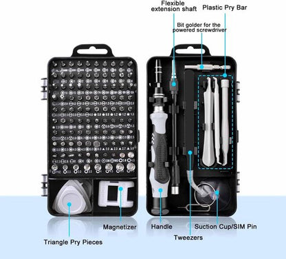 115-Piece Precision Screwdriver Set - Magnetic for Phone, Laptop & Electronics - Professional Repair Kit with Storage Case - Image 3