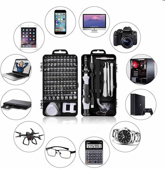 115-Piece Precision Screwdriver Set - Magnetic for Phone, Laptop & Electronics - Professional Repair Kit with Storage Case - Image 6