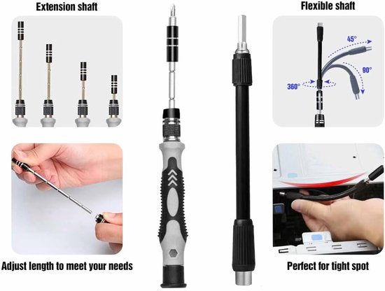 115-Piece Precision Screwdriver Set - Magnetic for Phone, Laptop & Electronics - Professional Repair Kit with Storage Case - Image 7