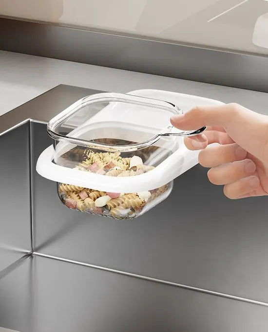 Sink Strainer & Drip Rack - With Suction Cup & Removable Strainer Tray - For Vegetables & Food Waste - Red - Image 6