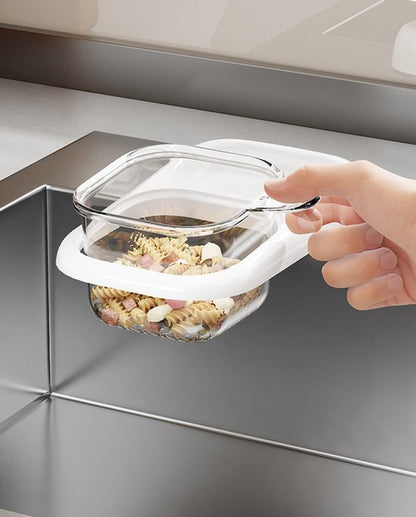 Sink Strainer & Drip Rack - With Suction Cup & Removable Strainer Tray - For Vegetables & Food Leftovers - White - Image 6