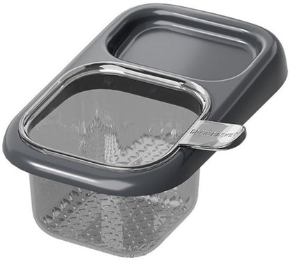Sink Strainer & Drip Rack - With Suction Cup & Removable Strainer Tray - For Vegetables & Food Waste - Black
