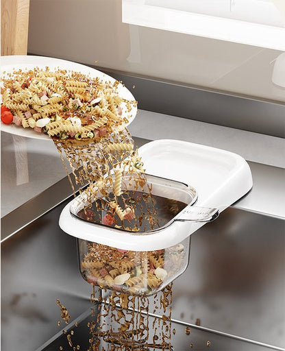 Sink Strainer & Drip Rack - With Suction Cup & Removable Strainer Tray - For Vegetables & Food Waste - Black - Image 5