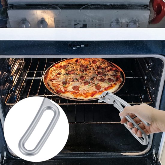 Heat-resistant tongs - Baking tongs - Non-slip plate tongs - Steam tongs - Heat-resistant tongs - Pizza pan tongs - Multifunctional heat-protecting oven tongs - Robust pan tongs made of cast aluminum - Image 3