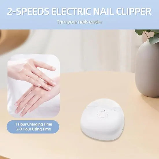 Electric nail clipper - Automatic nail clipper - Safe nail clipper with wireless charging - With LED light and collection container for nail debris - Suitable for children, adults and seniors - Image 3