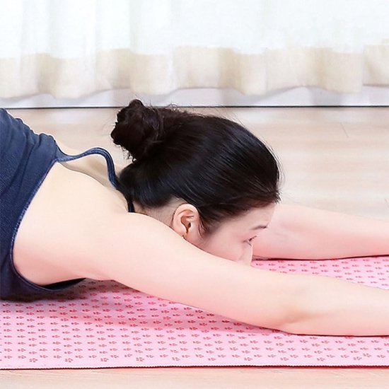 Yoga towel - Yoga towel - Yoga towel - Moisture-regulating and non-slip - Yoga towel - Quick-drying yoga mat fabric - Breathable yoga mat with mesh storage bag - Suitable for hot yoga, pilates and fitness - Pink - Image 3