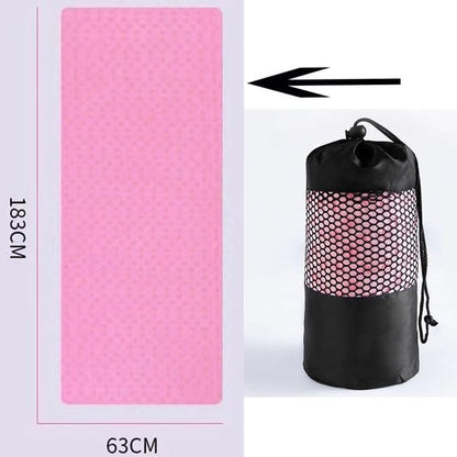 Yoga towel - Yoga towel - Yoga towel - Moisture-regulating and non-slip - Yoga towel - Quick-drying yoga mat fabric - Breathable yoga mat with mesh storage bag - Suitable for hot yoga, pilates and fitness - Pink - Image 5