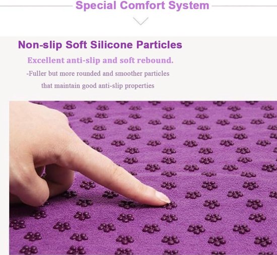 Yoga towel - Yoga towel - Yoga towel - Moisture-regulating and non-slip - Yoga towel - Quick-drying yoga mat fabric - Breathable yoga mat with mesh storage bag - Suitable for hot yoga, pilates and fitness - Purple - Image 6