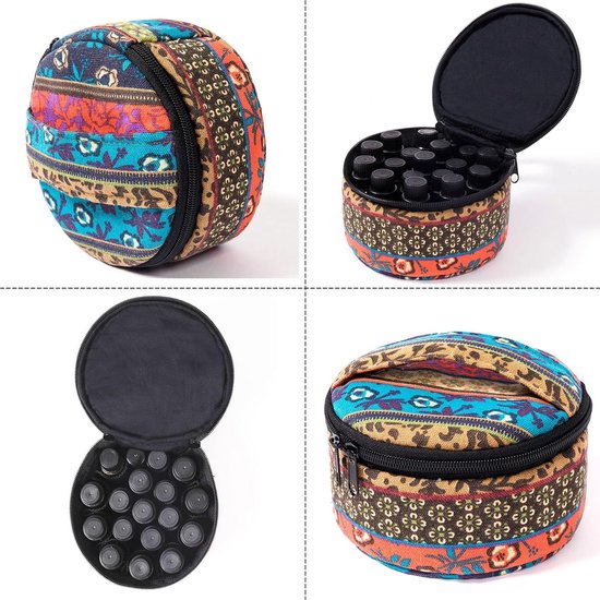 Storage Bag - 1 Piece - Canvas Essential Oil Storage Bag - Cosmetic Storage Bag - Travel Bottle Storage Box - Image 2