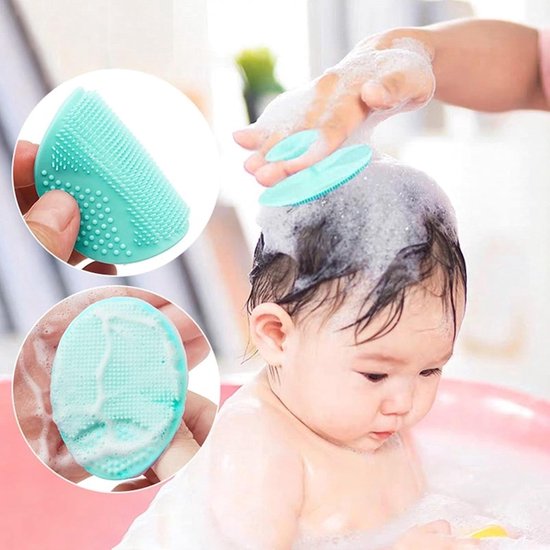 Facial Cleansing Brush - 2 Pieces - Facial Cleansing Brush - Silicone Facial Massage Brush - Suitable for washing hair, showering and cleaning the face - Image 3