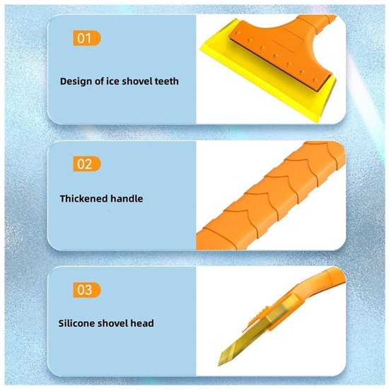 Snow brush and ice scraper - ergonomic foam handle for effortless cleaning - Universal for cars and trucks - Image 2