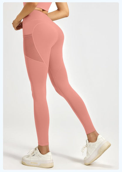 Slim Fit Sports Pants - High Waist Yoga Pants with Side Pockets - Soft and Stretchy Blended Fabric, Breathable and Comfortable - Skinny Fit with Elastic Waist - Suitable for Yoga, Fitness, Walking and Daily Use (Light Pink, Size XXL) - Image 3