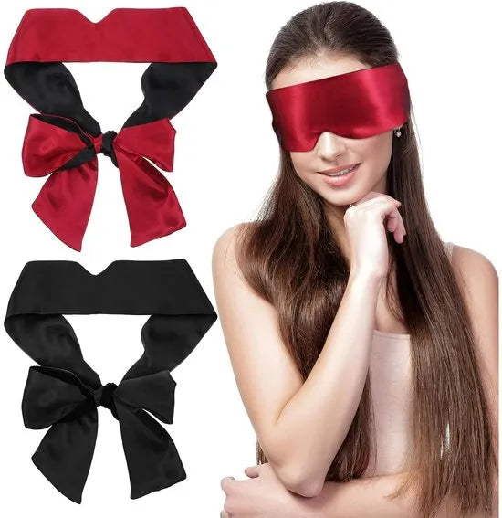 Gaming Eye Mask – 4-Pack – Soft Silk Blackout Eye Mask – V-Shaped Sleep Mask – Adjustable – Ideal for Sleeping, Traveling, Relaxing and Meditation – Suitable for Adults and Couples