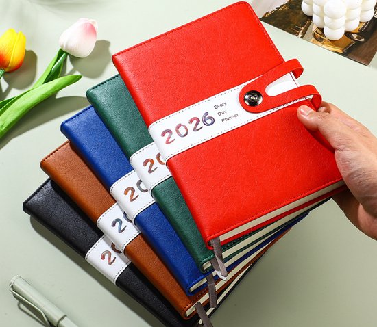 Agenda 2026 adults - Planner - Journal - Organizer - Business - Texture - PU material - A5 format - Vegetable - Image 5