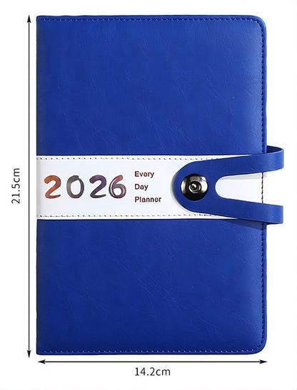 Agenda 2026 Adults - Planner - Journal - Organizer - Business - Texture - PU Material - A5 Format - Blue - Image 2