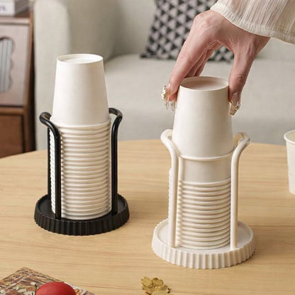 Disposable cup holder for paper cups - practical cup holder - paper cup dispenser for the desk - cup dispenser - Multifunctional paper cup holder - set of two (black, white) - Image 2