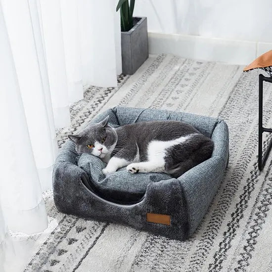 Tents Pet Bed - With Removable & Washable Cushion - Warm & Soft Fleece Fabric - For Cats & Small Dogs - Image 3