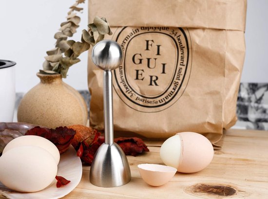 Egg Shell Cracker - Stainless Steel Manual Cutter for Perfect Cuts - Suitable for Soft- and Hard-Boiled Eggs - Image 3