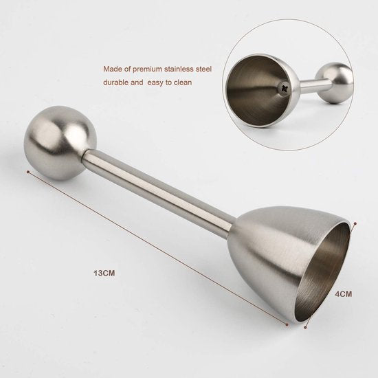Egg Shell Cracker - Stainless Steel Manual Cutter for Perfect Cuts - Suitable for Soft- and Hard-Boiled Eggs - Image 5