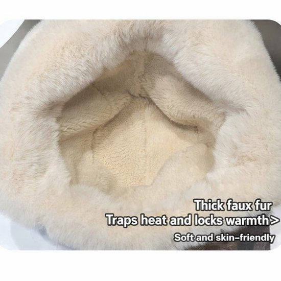 Fleece winter hat - Warm hat with thickened ear flaps - Soft, comfortable and frost-resistant - Stylish winter accessory - Color: Black - Image 2