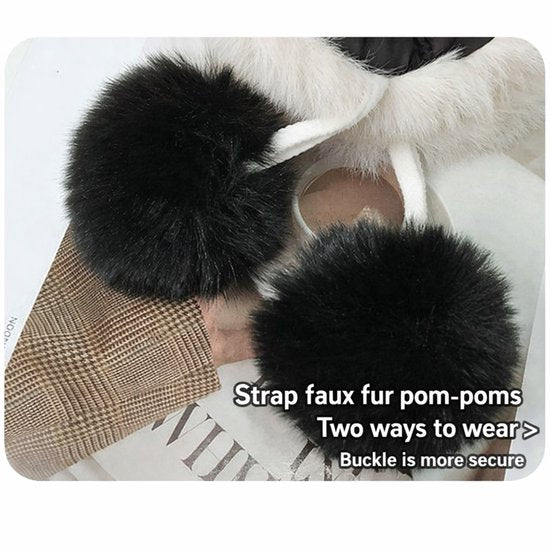 Fleece winter hat - Warm hat with thickened ear flaps - Soft, comfortable and frost-resistant - Stylish winter accessory - Color: Black - Image 3