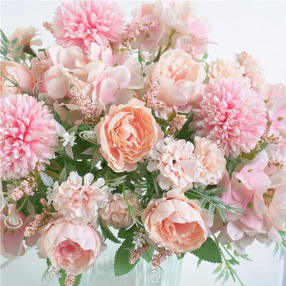 Artificial Flowers - Plastic Flower Arrangements - Valentine's Day Decorations - Sustainable Home Decor for Weddings, Living Rooms and Dining Tables (Pink) - Image 2