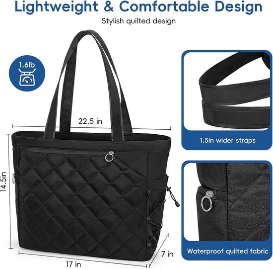 Tennis Bag – Extra Large Sports Bag with Shoe Compartment – Suitable for 2-4 Rackets – Waterproof and Lightweight – Unisex（Black） - Image 2