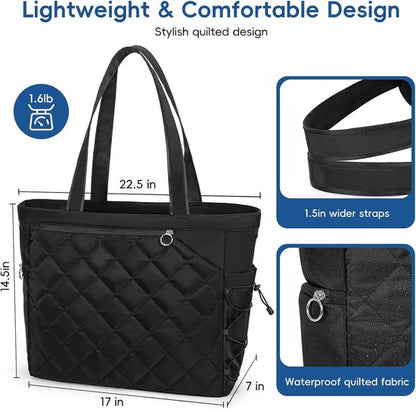 Tennis Bag – Extra Large Sports Bag with Shoe Compartment – Suitable for 2-4 Rackets – Waterproof and Lightweight – Unisex（Black） - Image 2