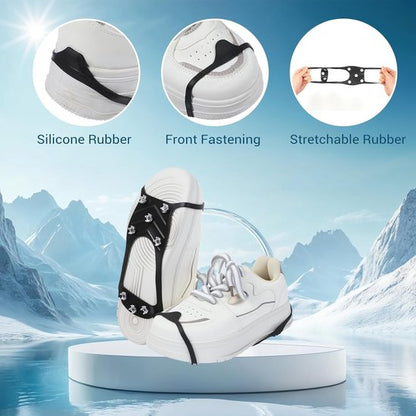 Non-slip snow boots - Set of two - Safe walking on icy and snowy surfaces - Suitable for size L (40-48) - Non-slip spikes - Suitable for winter walking, hiking, jogging, strolling and mountaineering - Image 3