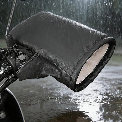 Motorcycle handlebar gloves - riding gloves - PU leather motorcycle handlebar gloves - winter motorcycle gloves - warm gloves - electric scooter gloves - daily commuting gloves for men and women - Image 2