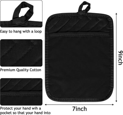 Heat Insulating Mat Set (4 pcs) - Placemats - Coasters - Thick Heat Insulating Gloves - Kitchen Tools for Baking - Image 2