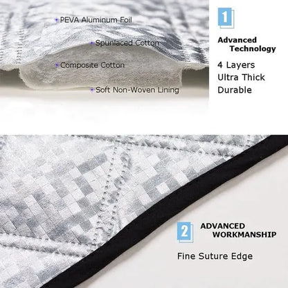 Car Windshield Cover - Thickened protective cover for the windshield - protects against snow, ice, frost, sun, UV rays, dust and water - ideal for SUVs - suitable for all seasons. - Image 2