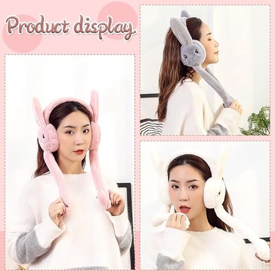 Earmuffs - Warm earmuffs - Cute earmuffs for female students - Winter earmuffs - Hearing protectors - Pink - Image 3