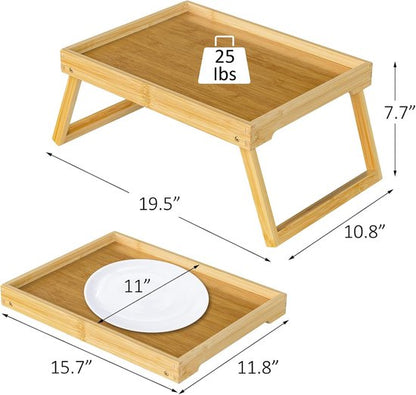 Folding table - Camping table - Portable folding table - Can be used as a dining table, TV table, laptop table, snack table, sofa table or work table - Natural wood color - Image 2