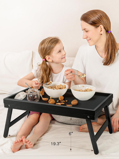 Folding table - Camping table - Portable folding table - Can be used as a dining table, TV table, laptop table, snack table, sofa table or work table - Black - Image 2