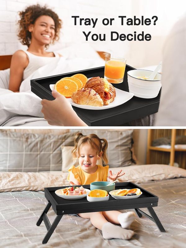 Folding table - Camping table - Portable folding table - Can be used as a dining table, TV table, laptop table, snack table, sofa table or work table - Black - Image 3