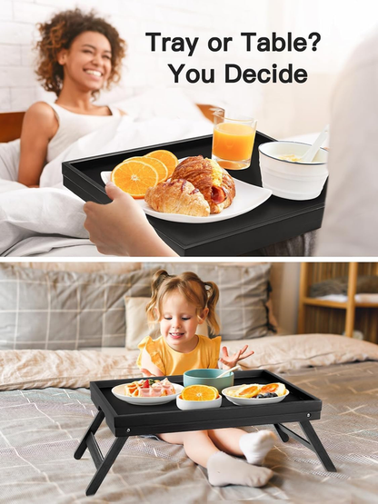 Folding table - Camping table - Portable folding table - Can be used as a dining table, TV table, laptop table, snack table, sofa table or work table - Black - Image 3