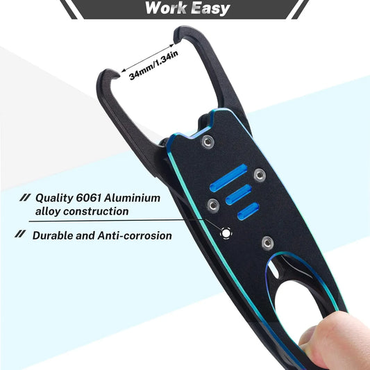 Fish Grabber with Scale - Non-Slip Handle - One-Handed Use - 360° Rotatable - Includes Wrist Strap - Image 3