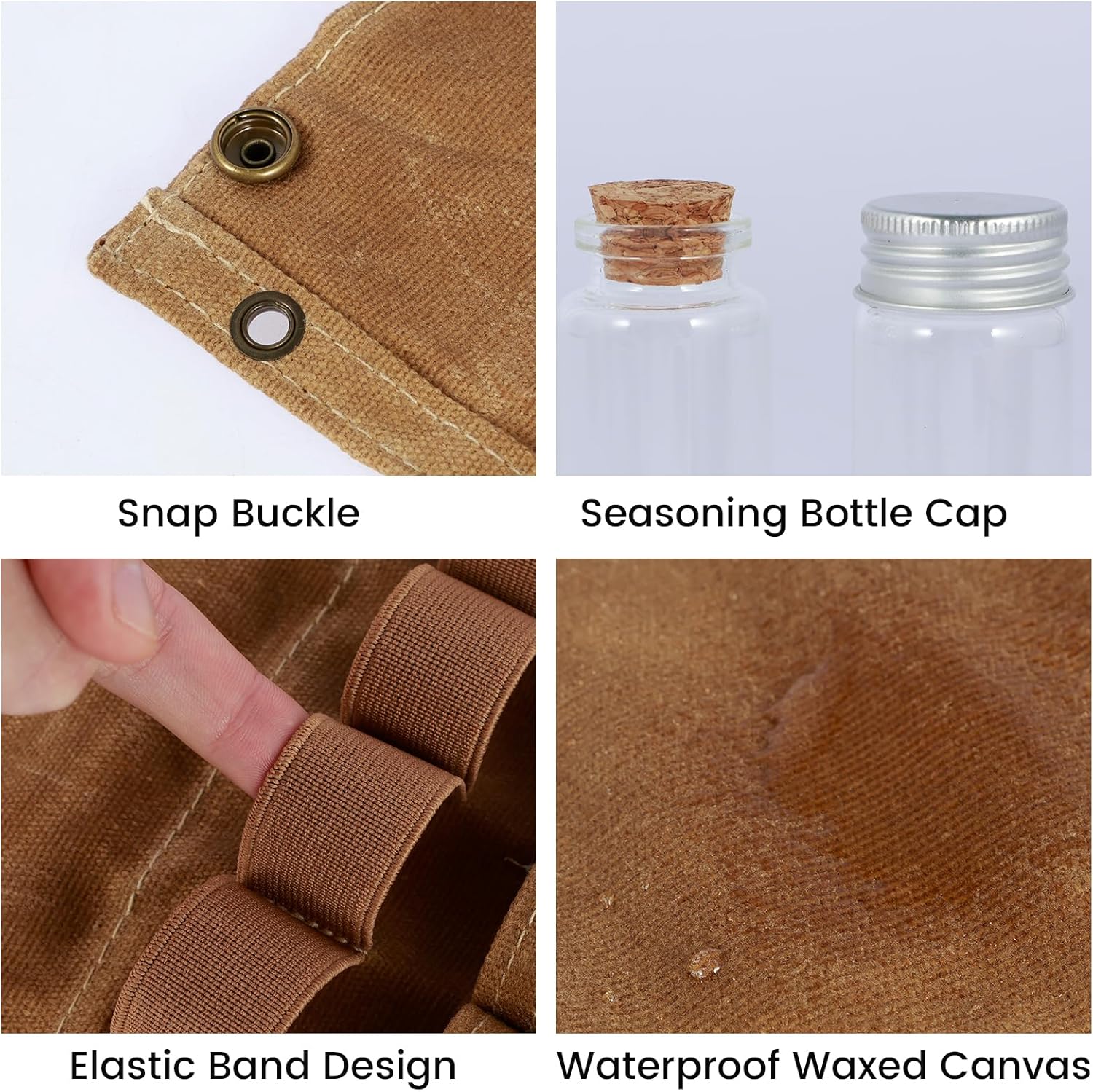 Camping Spice Set - Waterproof - 9 Spice Tins with Canvas Storage Bag and Hanging Hole - Image 5