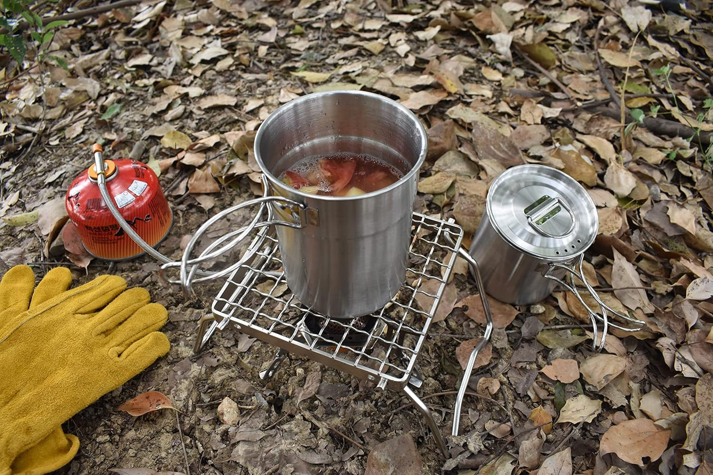 Folding Camping Grill - Stainless Steel 304 Cooking Grate with Folding Legs - Portable Charcoal and Cooking Stand - Lightweight BBQ Rack for Camping, Hiking and Backpacking - Image 5