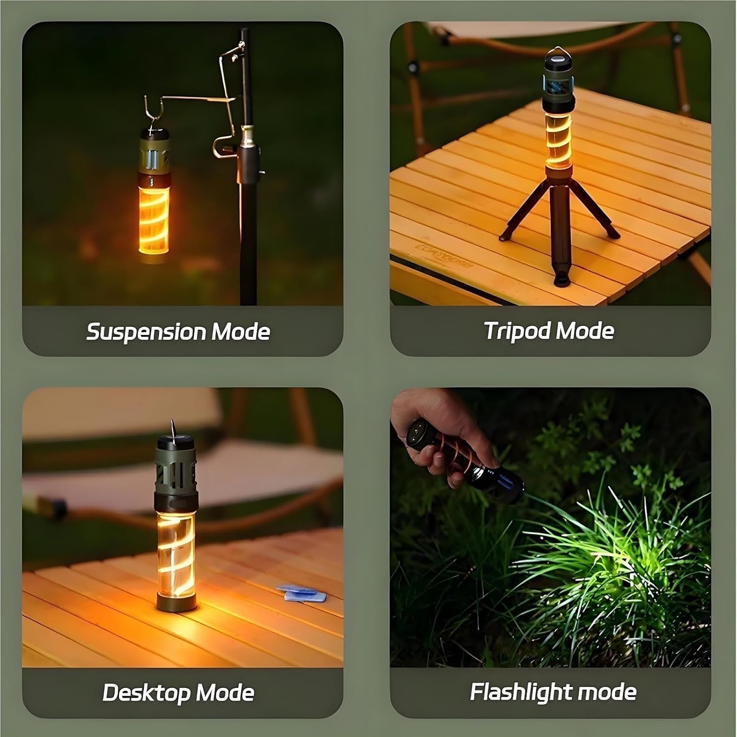 Multifunctional Camping Lamp with Mosquito Repellent - 5 Light Modes & Dual Color Temperature - IPX6 Waterproof - USB-C Rechargeable with Magnetic Hook - Image 3