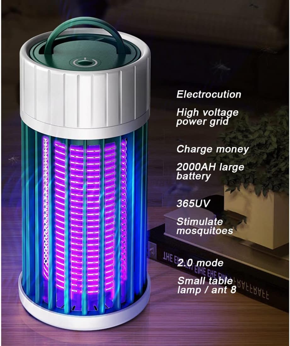 Outdoor Mosquito Trap - Rechargeable with UV Light (365 nm) - Silent and Portable - Can Also Be Used as a Night Light - Image 3