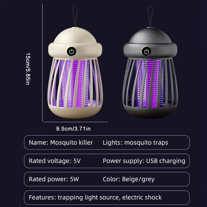 Bug Zapper with Jellyfish Design – USB Rechargeable – Portable for Camping and Outdoors – Effective against Various Mosquitoes - Image 2