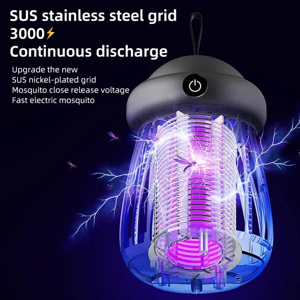 Bug Zapper with Jellyfish Design – USB Rechargeable – Portable for Camping and Outdoors – Effective against Various Mosquitoes - Image 4