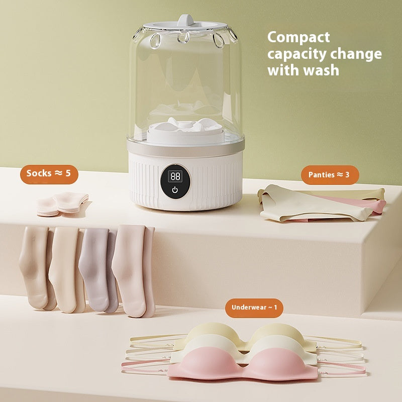 Portable Washing Machine - Cordless - Rechargeable - For Delicate Underwear - Compact - Image 2