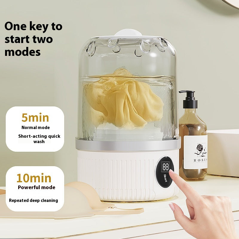 Portable Washing Machine - Cordless - Rechargeable - For Delicate Underwear - Compact - Image 3